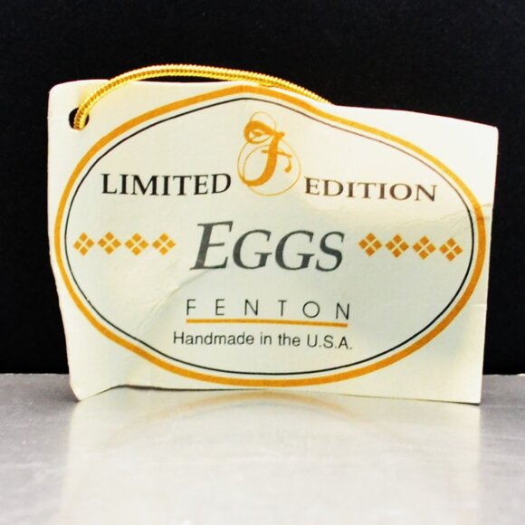 Vintage Fenton Butterfly Floral Egg Signed Numbered w/ Box Collectible - Picture 7 of 8